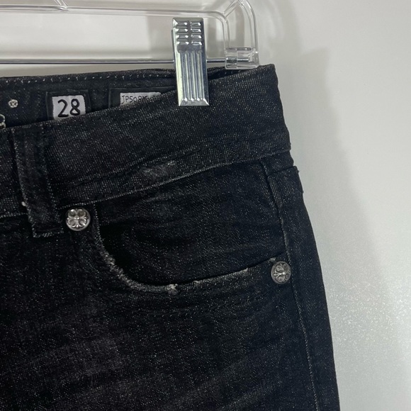 Miss Me Black Skinny Jeans, Angel Wings, Size 28 - Picture 6 of 11